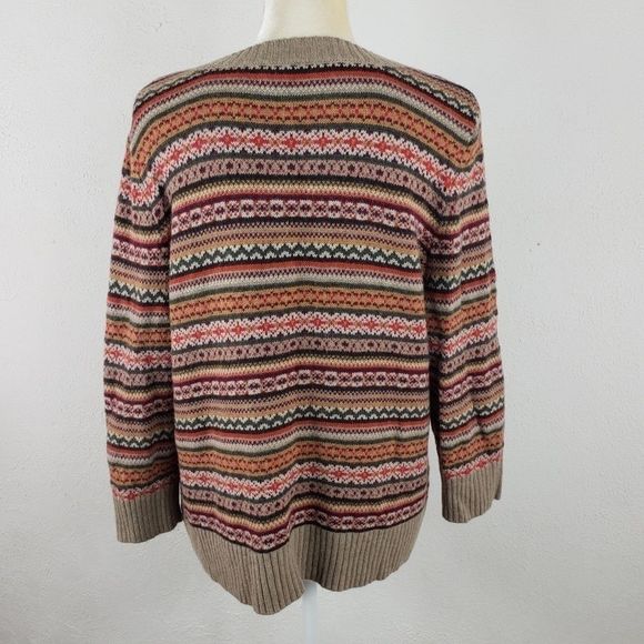 Talbots Aztek Design Button Down Sweater wool XL - Picture 4 of 6